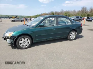 2001 Honda Civic EX with VIN 2HGES267X1H603553, listed as a Copart auction lot 66405794 with 51,269 mi miles and Salvage Title. Bid and sale history available at carsss.com. Image 1.