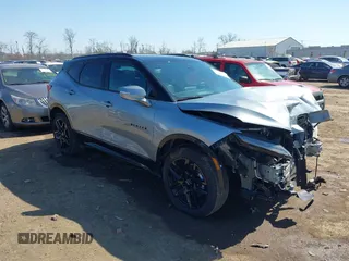 2024 Chevrolet Blazer RS with VIN 3GNKBERS3RS152517, listed as a IAAI auction lot 41769417 with 13,525 mi miles and . Bid and sale history available at DreamBid. Image 1.
