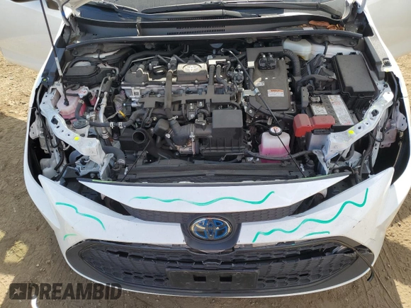 2022 Toyota Corolla Hybrid LE with VIN JTDEAMDE4NJ042155, listed as a Copart auction lot 53845215 with 28,254 mi miles and Salvage Title. Bid and sale history available at carsss.com. Image 13.