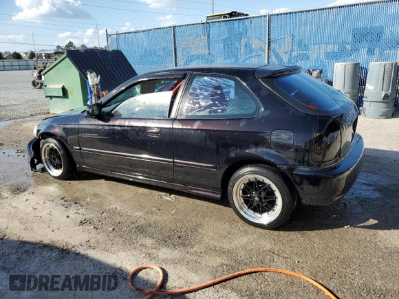 1996 Honda Civic CX with VIN 2HGEJ6323TH103708, listed as a Copart auction lot 80483434 with 91,459 mi miles and Non Repairable. Bid and sale history available at carsss.com. Image 2.