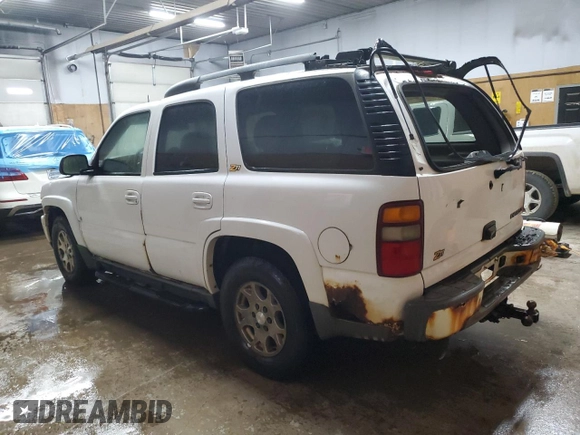 2003 Chevrolet Tahoe Z71 z VIN 1GNEK13Z83R162966, wystawiony jako Copart lot #54363635 z przebiegiem Nie podano mil oraz Czysty tytuł • Clean title. Historia ofert i sprzedaży dostępna na DreamBid. Obrazek 2.