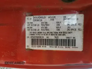 1999 Dodge Dakota SLT с VIN 1B7GG22Y8XS296134, выставлен на аукционе Copart как лот 56852575 с пробегом 238 278 миль миль и Списание • Salvage title. История ставок и продаж доступна на DreamBid. Изображение 12.