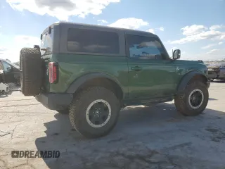 2023 Ford Bronco z VIN 1FMDE5CP1PLB73958, wystawiony jako Copart lot #58026345 z przebiegiem Nie podano mil oraz Szkoda całkowita • Salvage title. Historia ofert i sprzedaży dostępna na DreamBid. Obrazek 3.