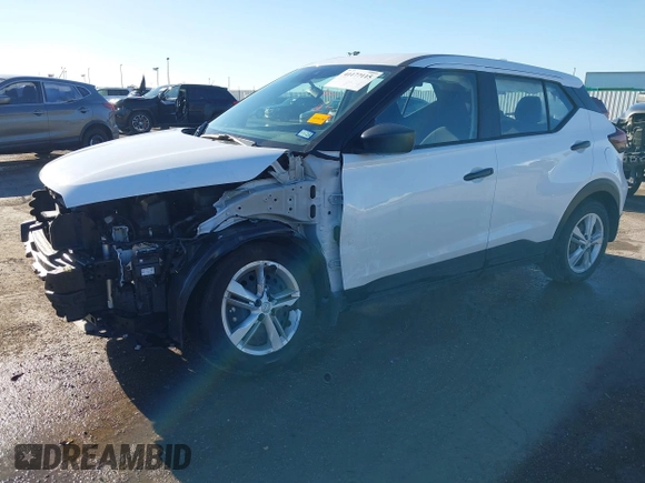 2023 Nissan Kicks S with VIN 3N1CP5BV5PL571076, listed as a IAAI auction lot 41177115 with 25,595 mi miles. Bid and sale history available at carsss.com. Image 2.