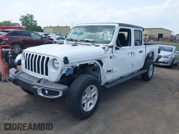 2023 Jeep Gladiator Sport S with VIN 1C6HJTAG3PL532694, listed as a IAAI auction lot 42446863 with 40,525 mi miles and . Bid and sale history available at DreamBid. Image 2.