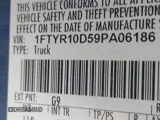 2009 Ford Ranger XL with VIN 1FTYR10D59PA06186, listed as a IAAI auction lot 42103327 with 124,558 mi miles. Bid and sale history available at carsss.com. Image 9.