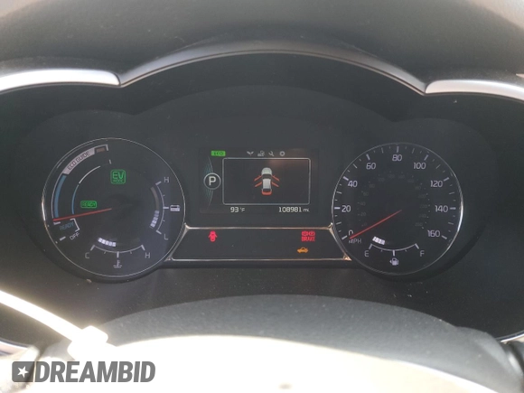 2015 Kia Optima Hybrid with VIN KNAGM4AD2F5086464, listed as a Copart auction lot 66960584 with 108,981 mi miles and Salvage Title. Bid and sale history available at carsss.com. Image 9.