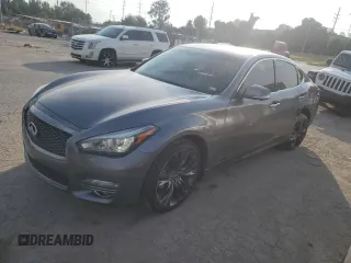 2019 Infiniti Q70 Luxe with VIN JN1BY1AR9KM585339, listed as a Copart auction lot 69449144 with 81,029 mi miles and Salvage Title. Bid and sale history available at DreamBid. Image 1.