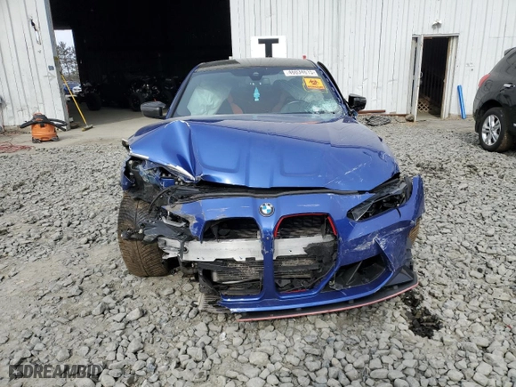 2022 BMW M3 Competition xDrive with VIN WBS43AY01NFL80708, listed as a Copart auction lot 46034615 with 0 mi miles and Salvage Title. Bid and sale history available at carsss.com. Image 5.