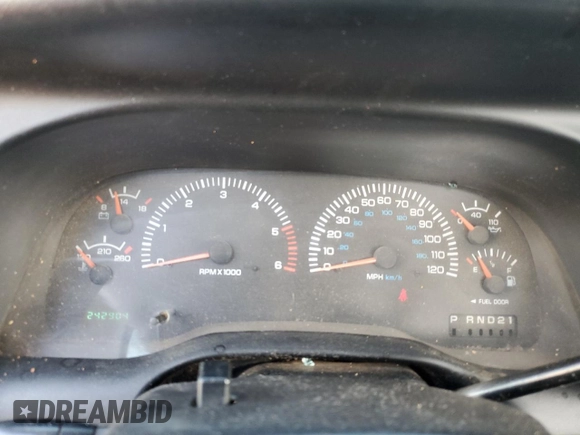 1999 Dodge 1500 with VIN 1B7HF13Z1XJ622564, listed as a Copart auction lot 42615515 with 242,904 mi miles and Salvage title. Bid and sale history available at DreamBid. Image 9.