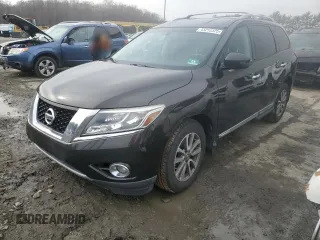 2015 Nissan Pathfinder SV with VIN 5N1AR2MM7FC669307, listed as a Copart auction lot 43212325 with 90,073 mi miles and Salvage title. Bid and sale history available at DreamBid. Image 1.