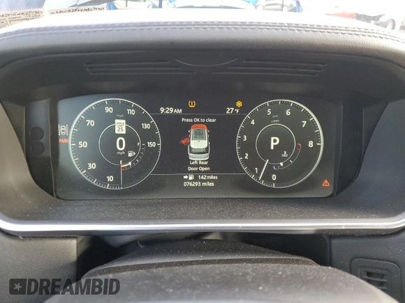 2017 Land Rover Range Rover with VIN SALGR2FV6HA374954, listed as a Copart auction lot 82380564 with 76,293 mi miles and Salvage title. Bid and sale history available at DreamBid. Image 9.