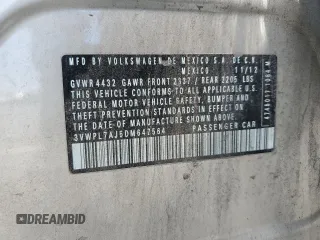 2013 Volkswagen Jetta TDI w/Sunroof & Nav с VIN 3VWPL7AJ5DM647564, выставлен на аукционе Copart как лот 58786495 с пробегом 226 456 миль миль и Списание • Salvage title. История ставок и продаж доступна на DreamBid. Изображение 13.