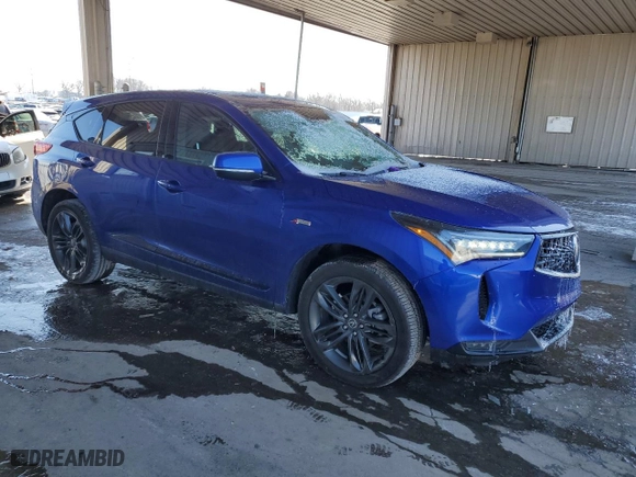 2023 Acura RDX w/A-Spec Package with VIN 5J8TC2H63PL001498, listed as a Copart auction lot 44694815 with 28,569 mi miles and Salvage Title. Bid and sale history available at carsss.com. Image 4.