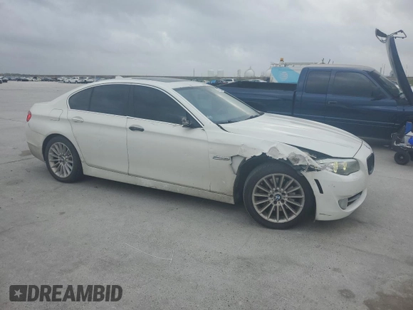 2011 BMW 5 Series 535i with VIN WBAFR7C50BC806368, listed as a Copart auction lot 51982855 with 108,705 mi miles and Salvage Title. Bid and sale history available at carsss.com. Image 4.