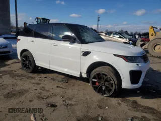 2020 Land Rover Range Rover Sport SVR with VIN SALWZ2RE8LA744530, listed as a Copart auction lot 41505315 with 33,128 mi miles and Salvage Title. Bid and sale history available at carsss.com. Image 4.