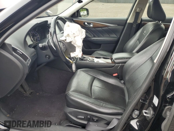 2014 Infiniti Q50 Premium with VIN JN1BV7AR0EM692022, listed as a Copart auction lot 60321765 with 72,366 mi miles and Salvage title. Bid and sale history available at DreamBid. Image 7.