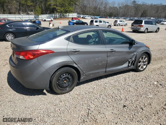 2013 Hyundai Elantra GLS with VIN 5NPDH4AE1DH297221, listed as a Copart auction lot 48700445 with 121,720 mi miles and Salvage Title. Bid and sale history available at carsss.com. Image 3.