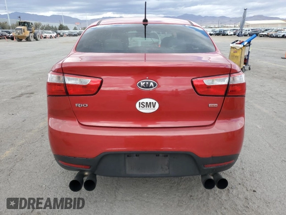 2012 Kia Rio LX with VIN KNADM4A31C6041886, listed as a Copart auction lot 49116205 with 160,011 mi miles and Salvage Title. Bid and sale history available at carsss.com. Image 6.