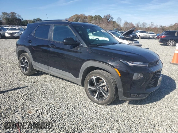 2022 Chevrolet TrailBlazer RS with VIN KL79MTSL0NB145150, listed as a Copart auction lot 80677104 with 62,613 mi miles and Salvage Title. Bid and sale history available at carsss.com. Image 4.