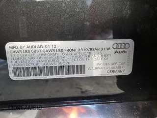 2012 Audi A8 L with VIN WAURVAFD2CN024877, listed as a Copart auction lot 45857735 with 104,641 mi miles and Salvage Title. Bid and sale history available at carsss.com. Image 12.