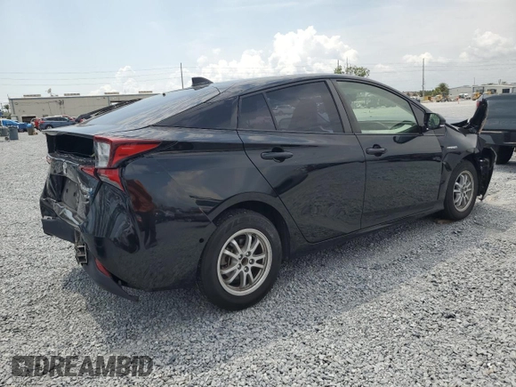 2020 Toyota Prius LE with VIN JTDL9RFU1L3022075, listed as a Copart auction lot 56400245 with 52,512 mi miles and Non repairable. Bid and sale history available at DreamBid. Image 3.