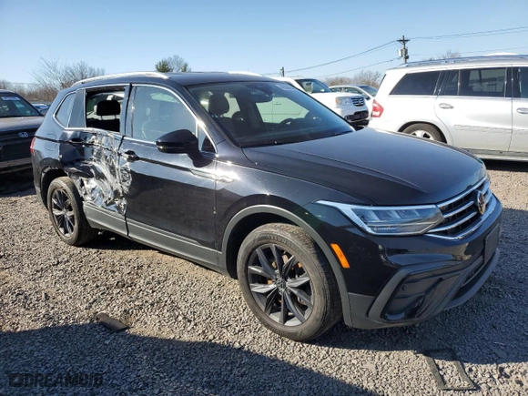 2022 Volkswagen Tiguan SE with VIN 3VV3B7AXXNM024999, listed as a Copart auction lot 48388645 with 54,472 mi miles and Salvage Title. Bid and sale history available at carsss.com. Image 4.