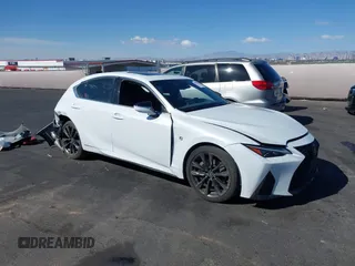 2022 Lexus IS 350 F Sport with VIN JTHGZ1E28N5023510, listed as a IAAI auction lot 41931196 with 13,722 mi miles and . Bid and sale history available at DreamBid. Image 1.