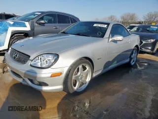 2003 Mercedes-Benz SLK-Class 2.3L with VIN WDBKK49F13F273062, listed as a Copart auction lot 46078325 with 63,789 mi miles and Salvage Title. Bid and sale history available at carsss.com. Image 1.