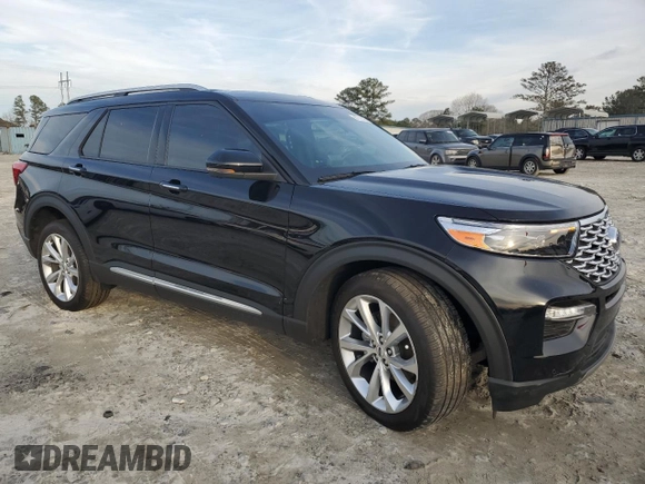 2022 Ford Explorer Platinum with VIN 1FM5K8HC2NGC40030, listed as a Copart auction lot 87721015 with 23,625 mi miles and Salvage Title. Bid and sale history available at carsss.com. Image 4.