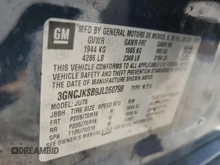 2018 Chevrolet Trax LS with VIN 3GNCJKSB9JL260798, listed as a Copart auction lot 51522785 with 44,651 mi miles and Salvage Title. Bid and sale history available at carsss.com. Image 15.