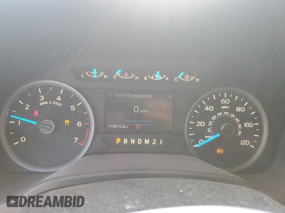2017 Ford F-150 XL с VIN 1FTEW1CF2HKE45964, выставлен на аукционе Copart как лот 54047535 с пробегом 114 973 миль миль и Списание • Salvage title. История ставок и продаж доступна на DreamBid. Изображение 9.
