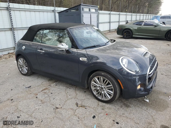 2019 MINI Convertible Cooper S with VIN WMWWG9C53K3E40166, listed as a Copart auction lot 50588705 with 32,886 mi miles and Salvage Title. Bid and sale history available at carsss.com. Image 4.