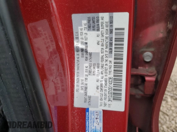 2016 Scion iA with VIN 3MYDLBZV0GY140036, listed as a Copart auction lot 45050895 with 0 mi miles and Salvage Title. Bid and sale history available at carsss.com. Image 14.