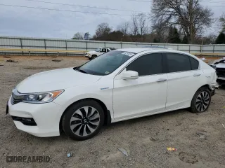 2017 Honda Accord Hybrid with VIN JHMCR6F35HC007106, listed as a Copart auction lot 50763055 with 125,260 mi miles and Salvage Title. Bid and sale history available at carsss.com. Image 1.