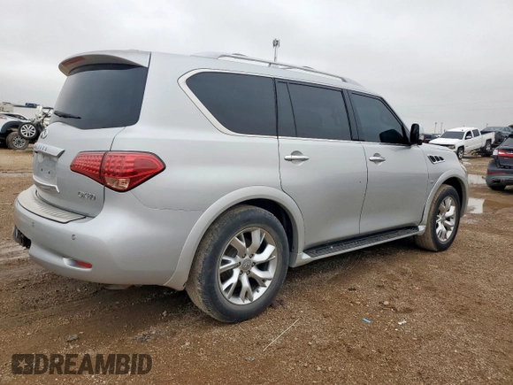 2014 Infiniti QX80 with VIN JN8AZ2NF4E9555026, listed as a Copart auction lot 59152795 with 214,144 mi miles and Clean title. Bid and sale history available at DreamBid. Image 3.