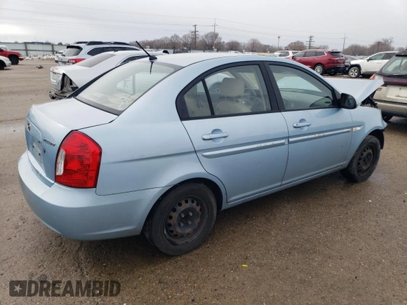 2007 Hyundai Accent GLS with VIN KMHCN46C77U110324, listed as a Copart auction lot 45515545 with 133,902 mi miles and Salvage Title. Bid and sale history available at carsss.com. Image 3.