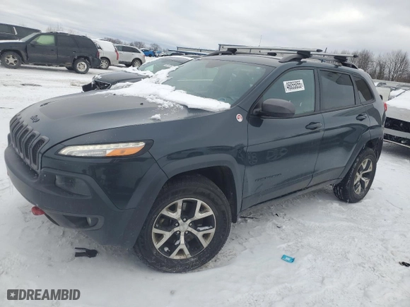 2016 Jeep Cherokee Trailhawk with VIN 1C4PJMBS3GW189137, listed as a Copart auction lot 46055055 with 101,683 mi miles and Clean Title. Bid and sale history available at carsss.com. Image 1.