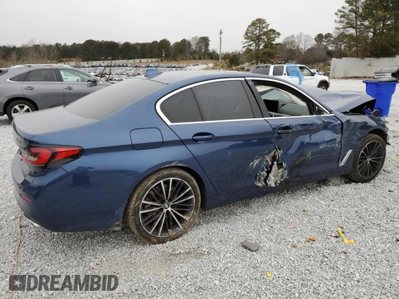 2021 BMW 5 Series 530i with VIN WBA53BH00MCF15209, listed as a Copart auction lot 89083835 with Not provided miles and Salvage title. Bid and sale history available at DreamBid. Image 3.