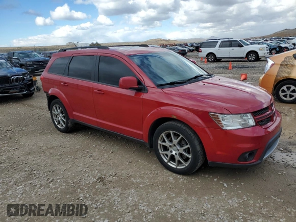 2013 Dodge Journey R/T with VIN 3C4PDDEG1DT595269, listed as a Copart auction lot 79164814 with 203,524 mi miles and Salvage title. Bid and sale history available at DreamBid. Image 4.