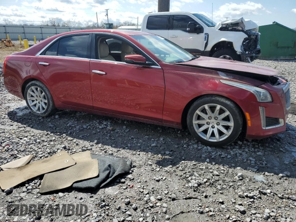 2014 Cadillac CTS Luxury RWD with VIN 1G6AR5SX4E0141455, listed as a Copart auction lot 48504305 with Not Provided miles and Salvage Title. Bid and sale history available at carsss.com. Image 4.