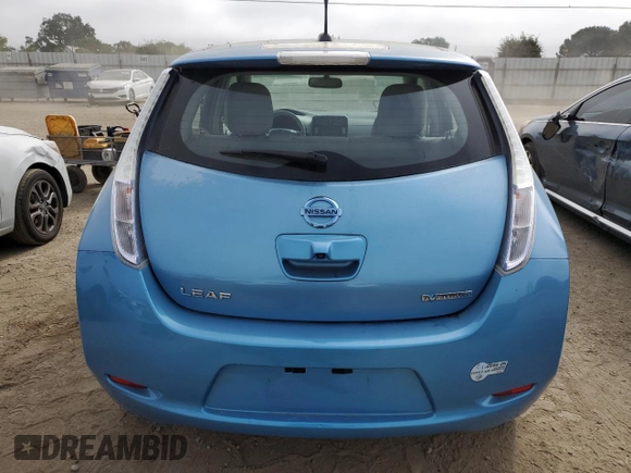 2012 Nissan LEAF SL with VIN JN1AZ0CP2CT021456, listed as a Copart auction lot 56057385 with 55,193 mi miles and Clean Title. Bid and sale history available at DreamBid. Image 6.