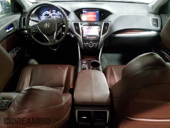 2015 Acura TLX V6 Tech with VIN 19UUB3F5XFA003332, listed as a Copart auction lot 47840065 with 50,201 mi miles and Salvage Title. Bid and sale history available at carsss.com. Image 8.