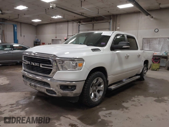 2019 Ram 1500 Big Horn/Lone Star with VIN 1C6SRFFT7KN645776, listed as a IAAI auction lot 41395240 with 136,068 mi miles. Bid and sale history available at carsss.com. Image 17.