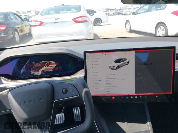 2023 Tesla Model S with VIN 5YJSA1E51PF499919, listed as a IAAI auction lot 42459166 with 6,612 mi miles and . Bid and sale history available at DreamBid. Image 19.