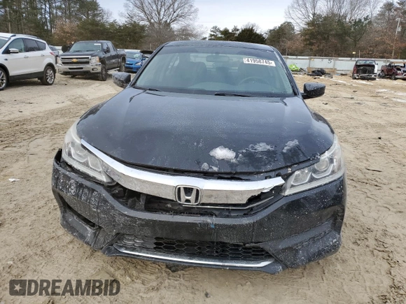 2017 Honda Accord Sedan LX with VIN 1HGCR2F31HA235790, listed as a Copart auction lot 41958745 with 77,054 mi miles and Salvage Title. Bid and sale history available at carsss.com. Image 5.