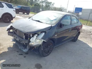 2020 Mitsubishi Mirage G4 SE with VIN ML32F4FJ7LHF05348, listed as a IAAI auction lot 41485014 with 83,299 mi miles. Bid and sale history available at carsss.com. Image 17.