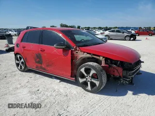 2017 Volkswagen Golf GTI S with VIN 3VW4T7AU7HM009187, listed as a Copart auction lot 47107875 with 0 mi miles and Salvage Title. Bid and sale history available at carsss.com. Image 4.