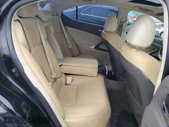 2012 Lexus IS 250 with VIN JTHBF5C21C5163117, listed as a Copart auction lot 54018855 with 302,617 mi miles and Clean title. Bid and sale history available at DreamBid. Image 10.