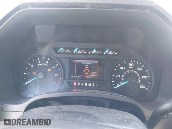 2017 Ford F-150 XL with VIN 1FTEW1CP4HKE20542, listed as a IAAI auction lot 41879190 with 100,998 mi miles. Bid and sale history available at carsss.com. Image 7.